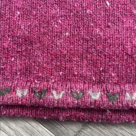 Woolrich |Vintage Pink 1/4 Zip-Up Wool Blend Mulberry Heather Sweater Size Large - Picture 11 of 12